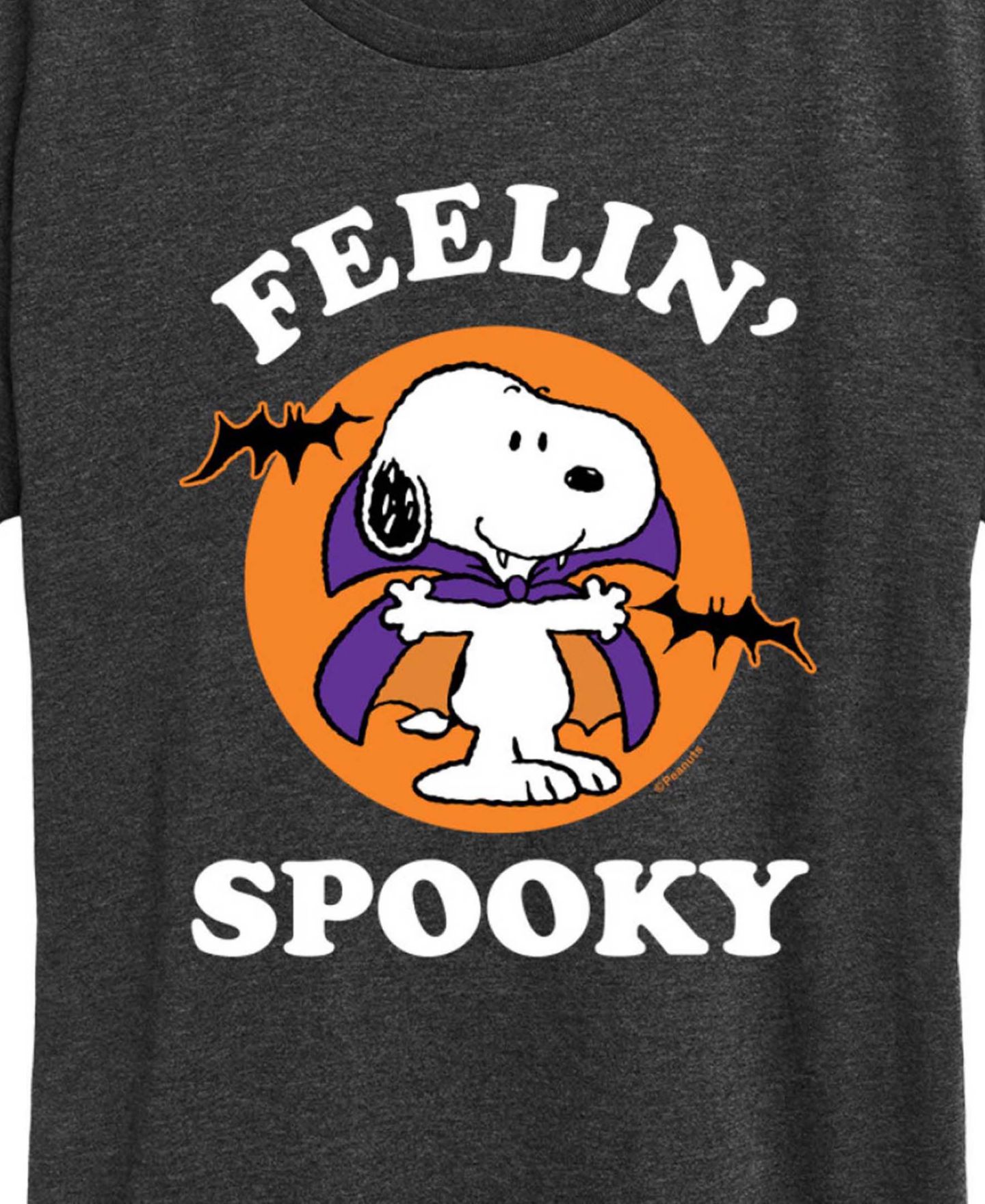 Женские футболки Hybrid Apparel Snoopy Halloween Feelin' Spooky Short Sleeve Graphic T-shirts, цвет: Чёрный — фото 4