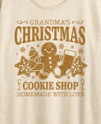 Grandma's Christmas Cookie Shop Women's Short Sleeve Graphic T-shirts
