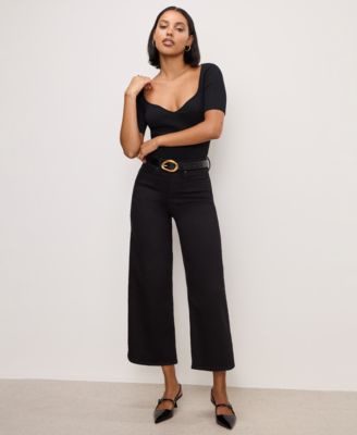 Women's Cropped Palazzo Jeans