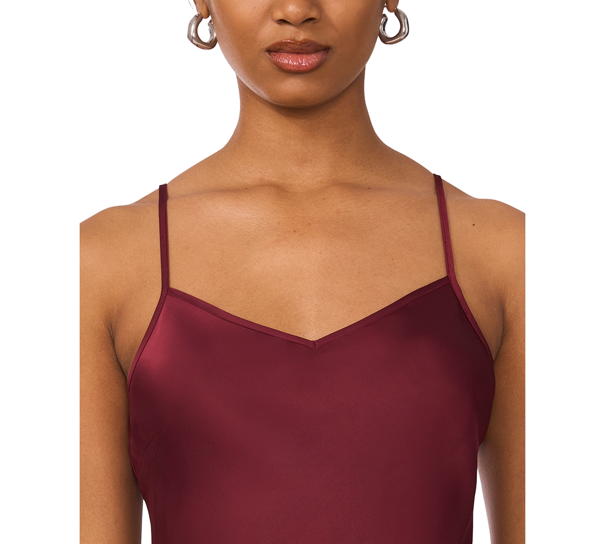 Msk Women's Mock Neck Slip Sweater Dress