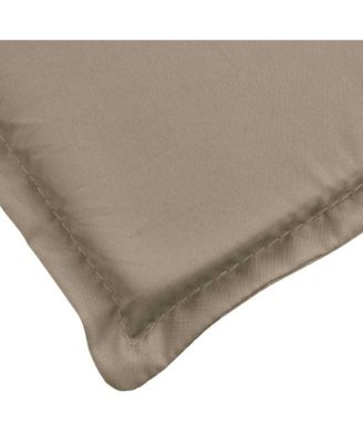 Sun Lounger Cushion Taupe Oxford Fabric 73.2 in x 22.8 in x 1.6 in