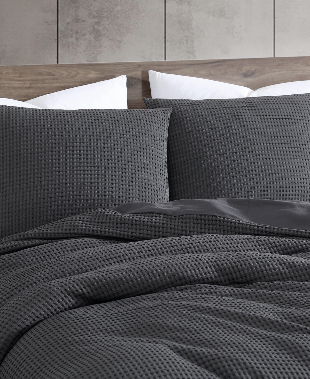 Kenneth Cole New York Solid Waffle 3-Pc. Duvet Cover Set