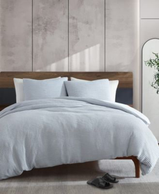 Solid Waffle 3-Pc. Duvet Cover Set, King