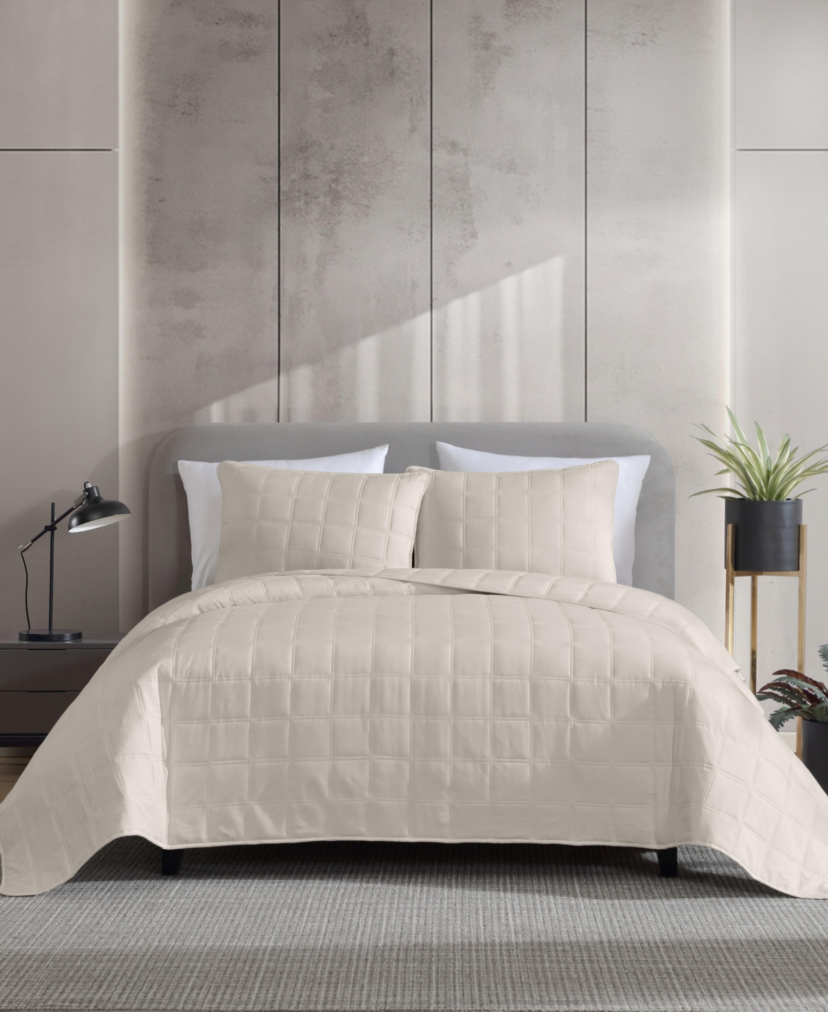 Kenneth Cole New York Solid Stonewashed 2-pc. Quilt Set, Twin In Neutral