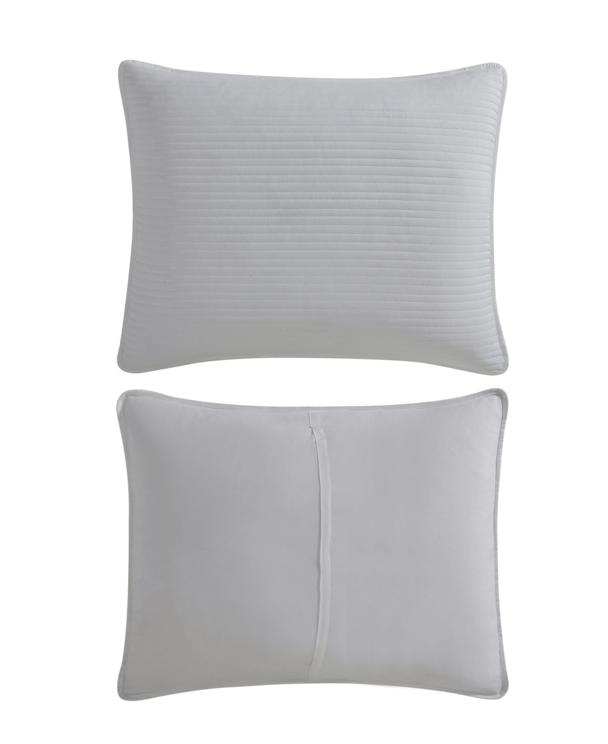 Kenneth Cole New York Solid Washed Channel Stitch 3-pc. Quilt Set, Full/queen In Gray