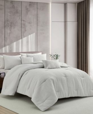 Embossed Waffle 5-Pc. Comforter Set, King
