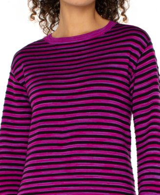 Petite Long Sleeve Boxy Round Neck Sweater