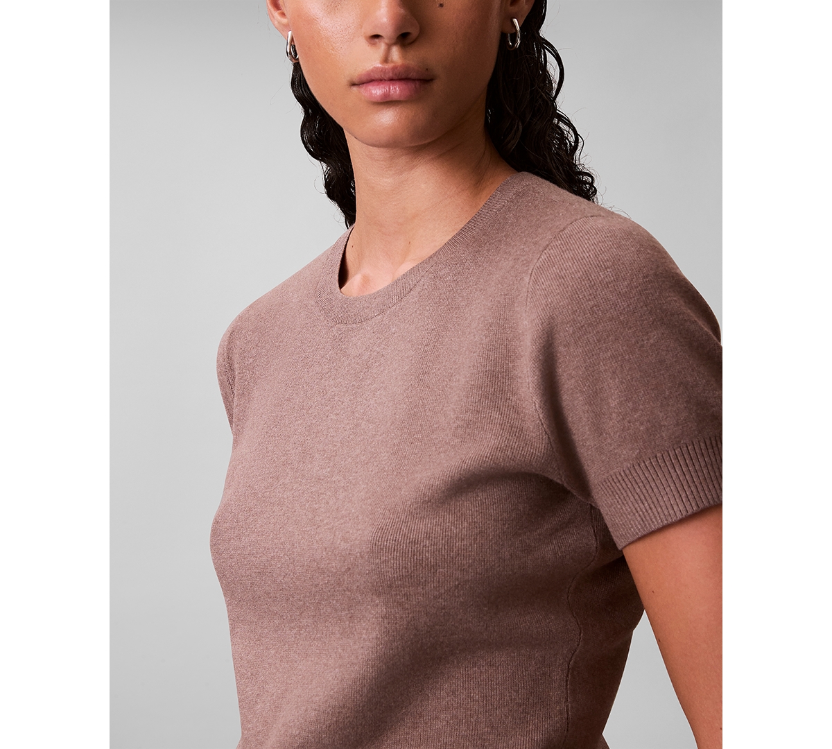 Calvin Klein Jeans Est.1978 Women's Tech Knit Slim Fit T-shirt In Pink