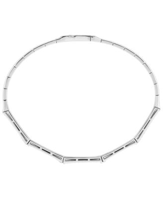 Lab-Grown Sapphire (1/2 ct. t.w.) and Lab-Grown White Sapphire (1/3 ct. t.w.) Bangle in Sterling Silver