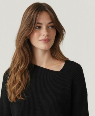 Soft by Women's Cashmere Fitted Asymmetrical Sweater