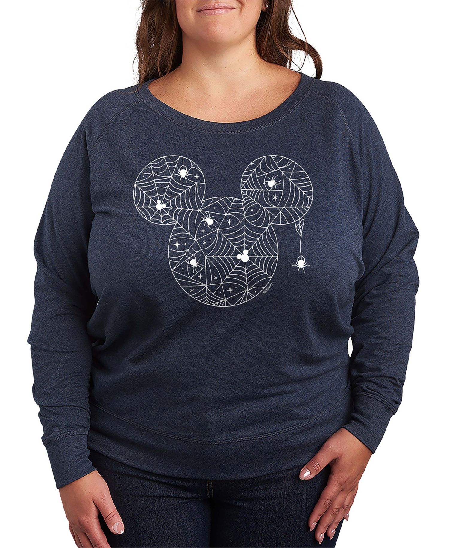 Trendy Mickey Spiderweb Plus Size Graphic T-shirt