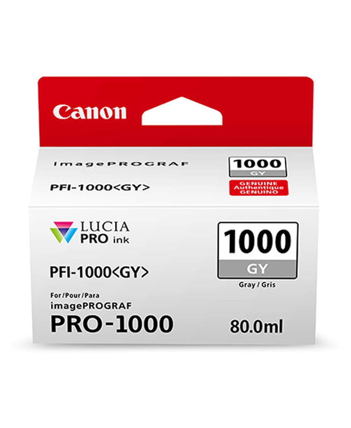 Canon 2 Pack Pfi-1000GY Gray Lucia Pro ink for imagePROGRAF Pro-1000