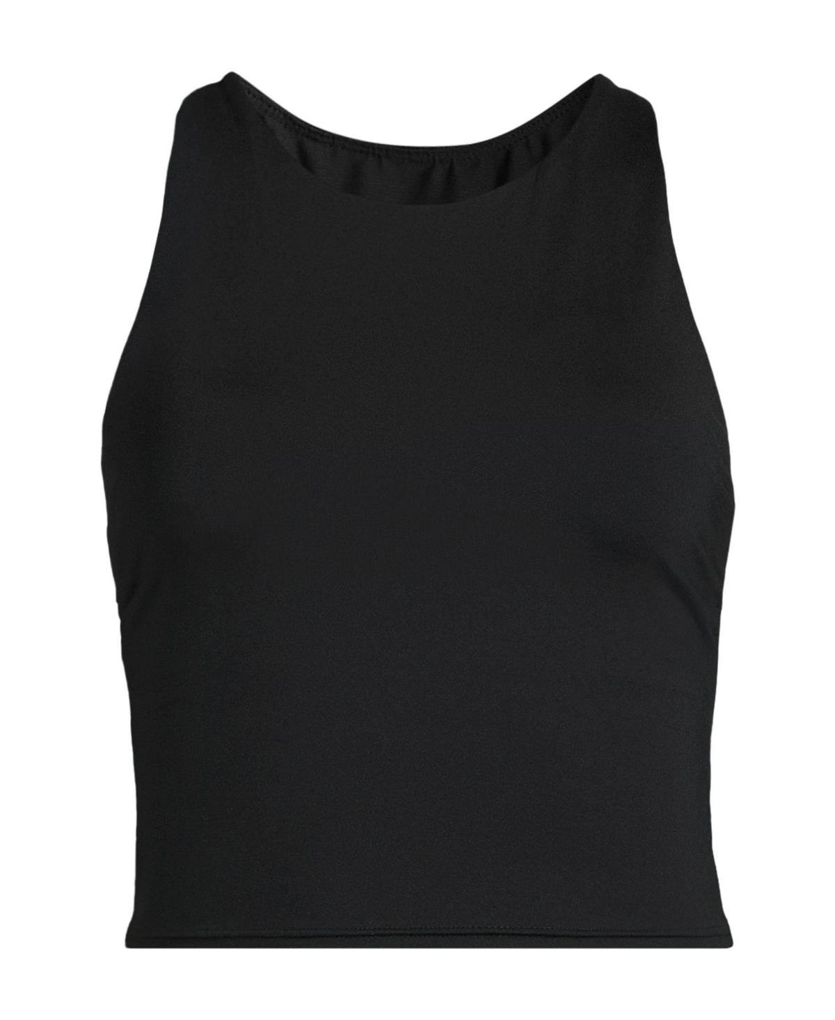 Lands' End Plus High Neck Racerback Midkini Top