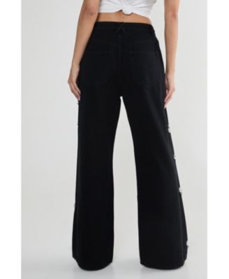 Limited Embellished Flower Applique Jean