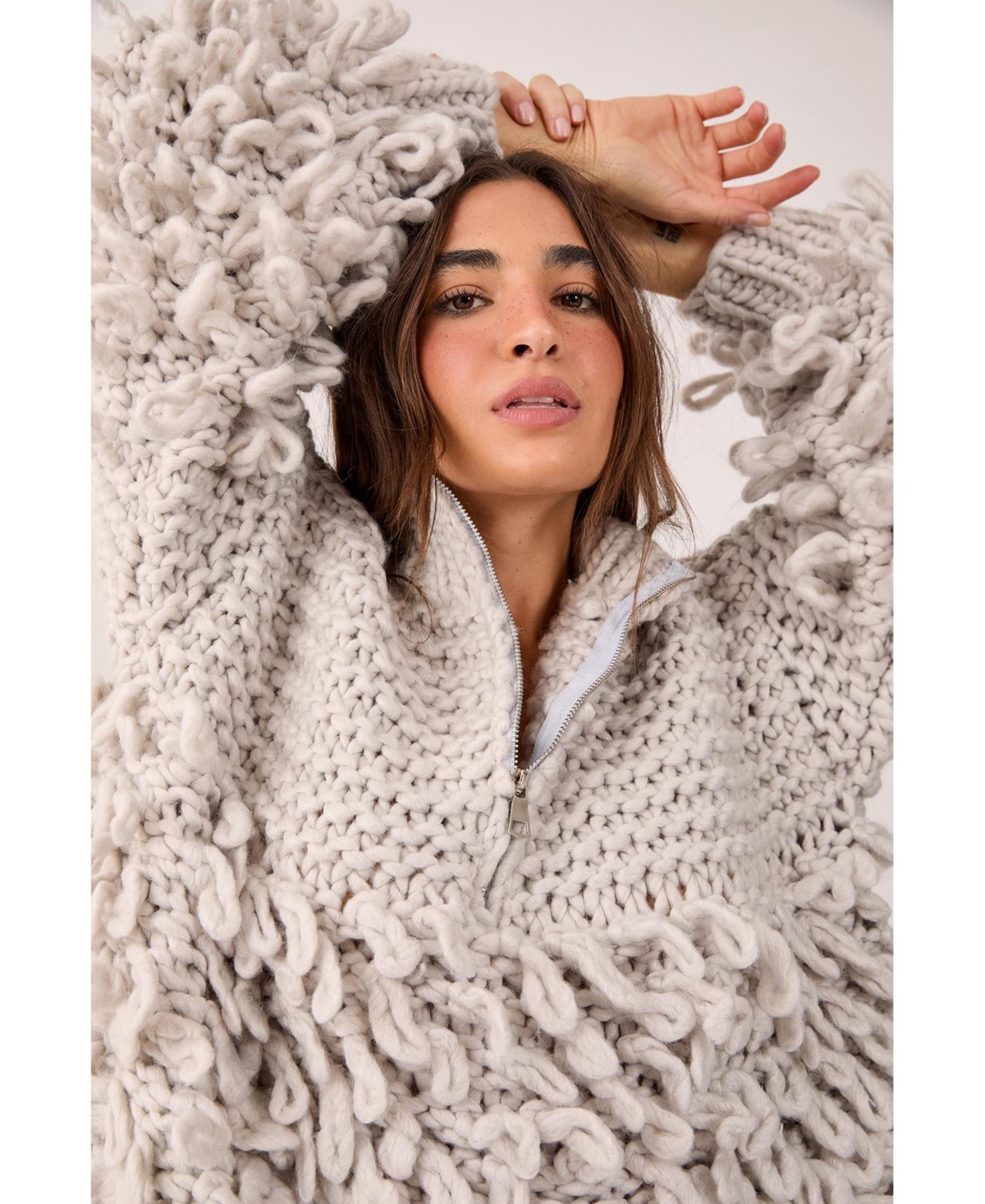 Nasty Gal Women's Loopy Quarter Zip Jumper