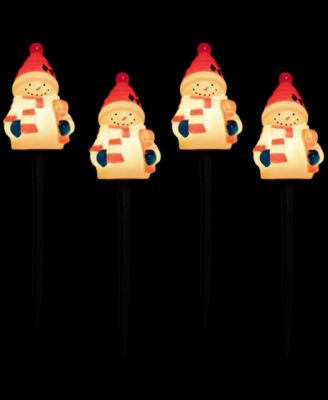 16" Jolly Snowmen Christmas Pathway Markers, Set of 4
