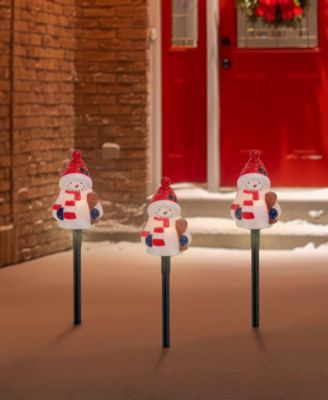 16" Jolly Snowmen Christmas Pathway Markers, Set of 4