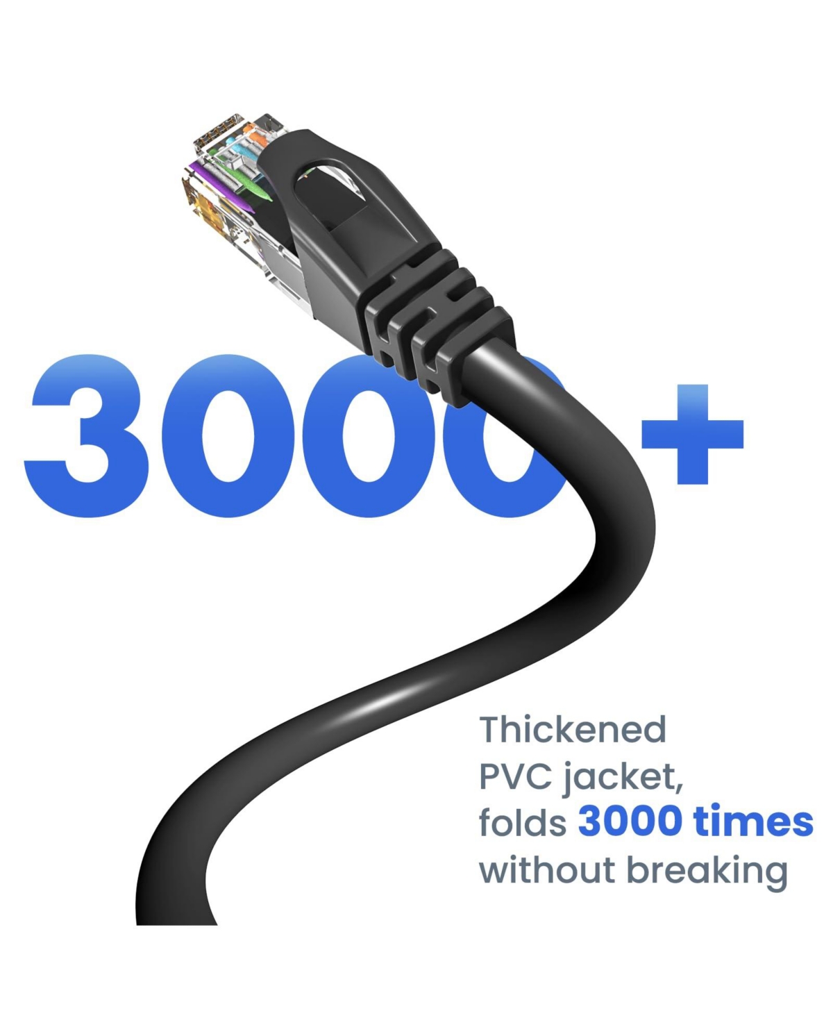 Ultra Clarity Cables Ethernet Cable Cat 6 High Speed Lan Internet for Computer Router Modem Gaming