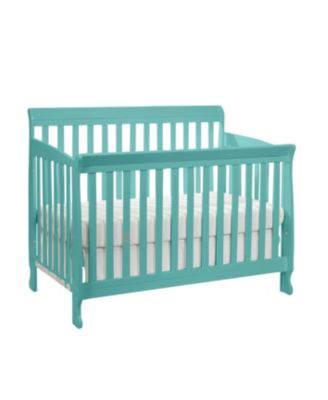  Vibrant Turquoise 4-in-1 Convertible Crib with Coastal-Inspired Design and Bed Conversion