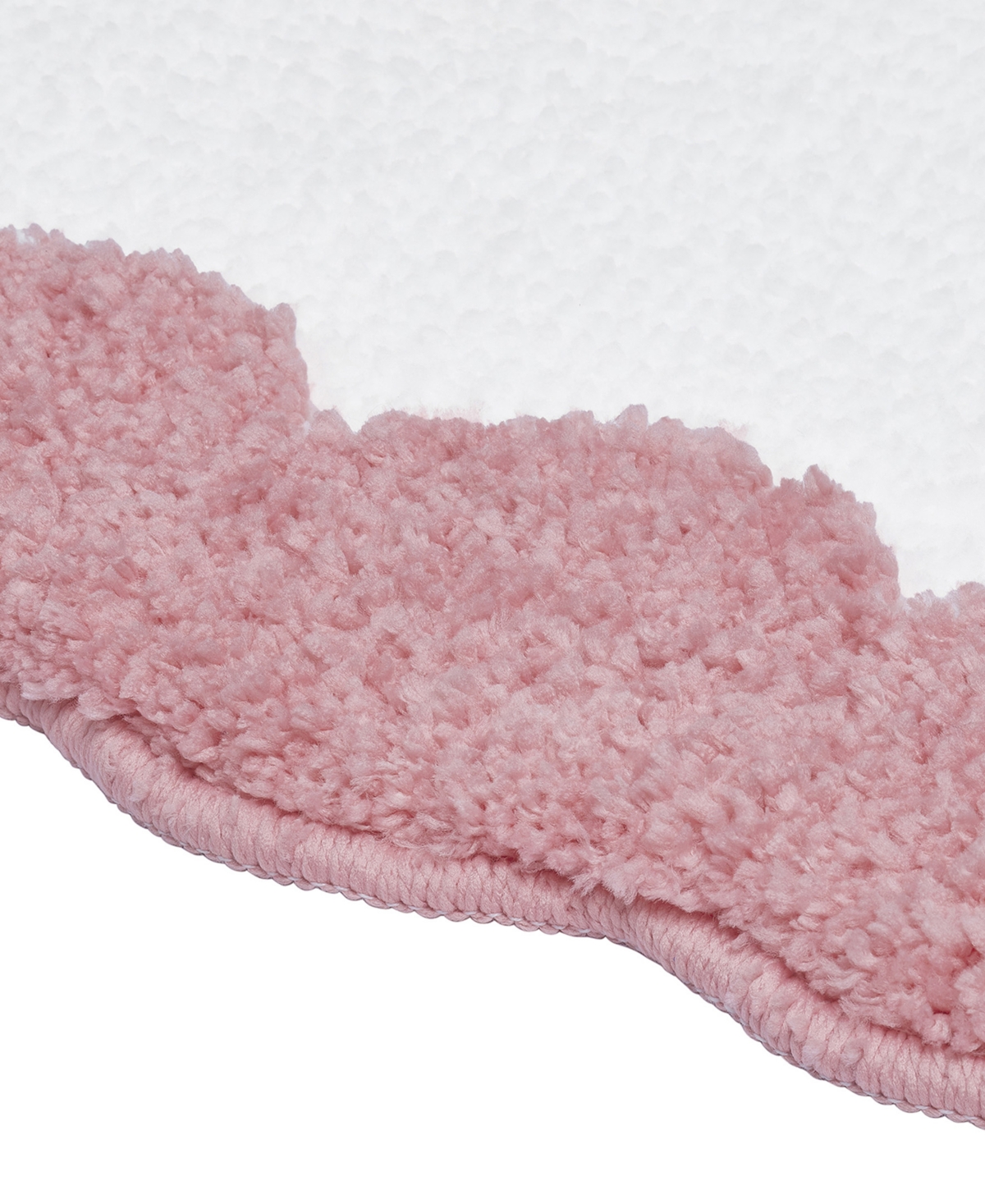 Vcny Home Dotted Edge Tufted Bath Rug, 18" X 27" In Pink
