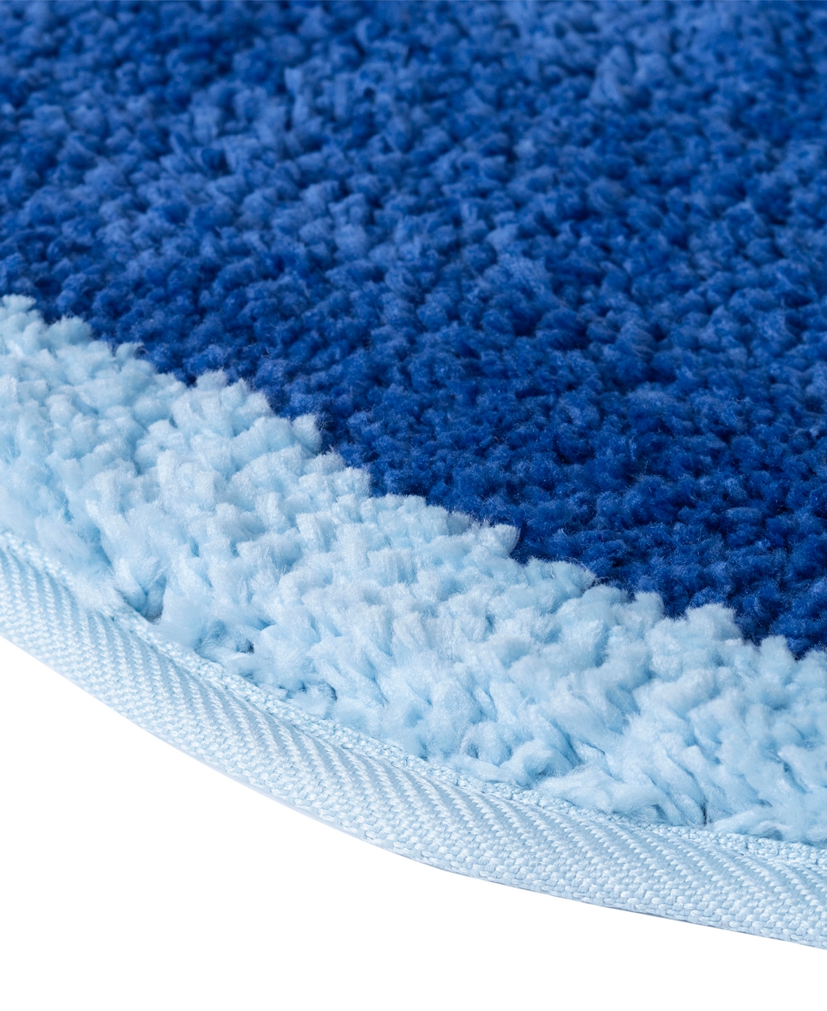 Vcny Home Scalloped Tufted Bath Rug, 18" X 27" In Blue