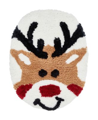 Reindeer Holiday Bath Rug Set, 2 Count