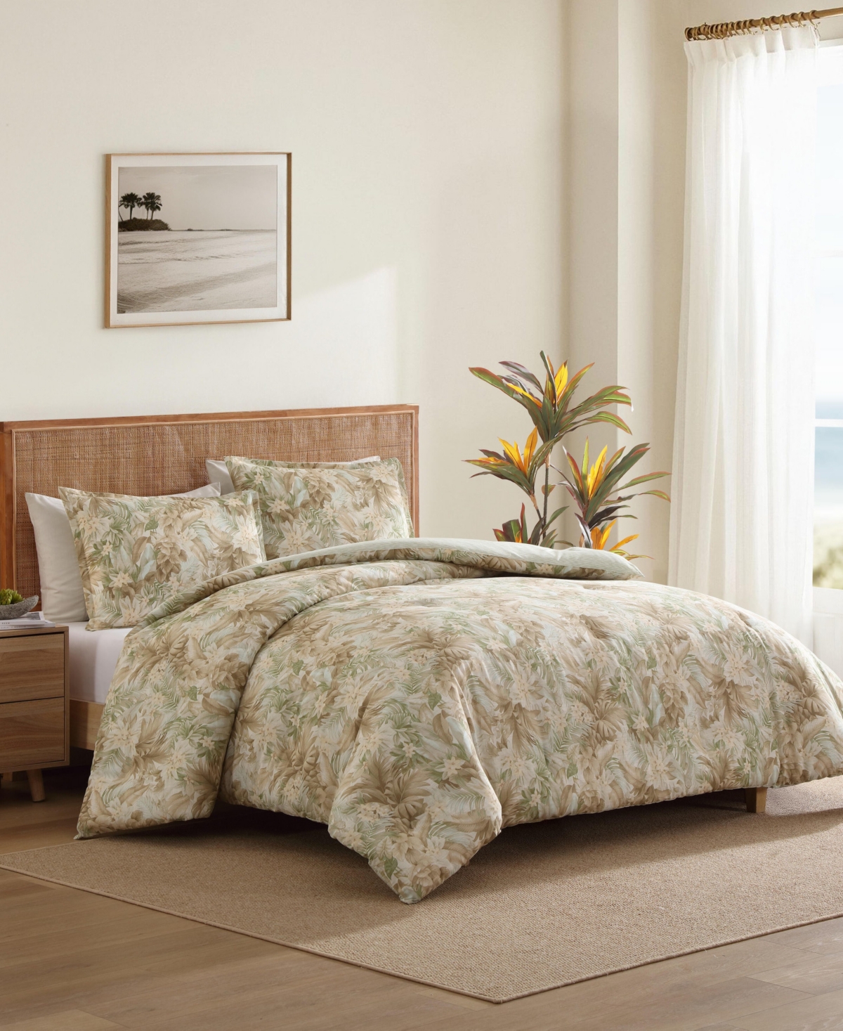 Tommy Bahama Palm Paradise 3 Pc. Comforter Set In Neutral