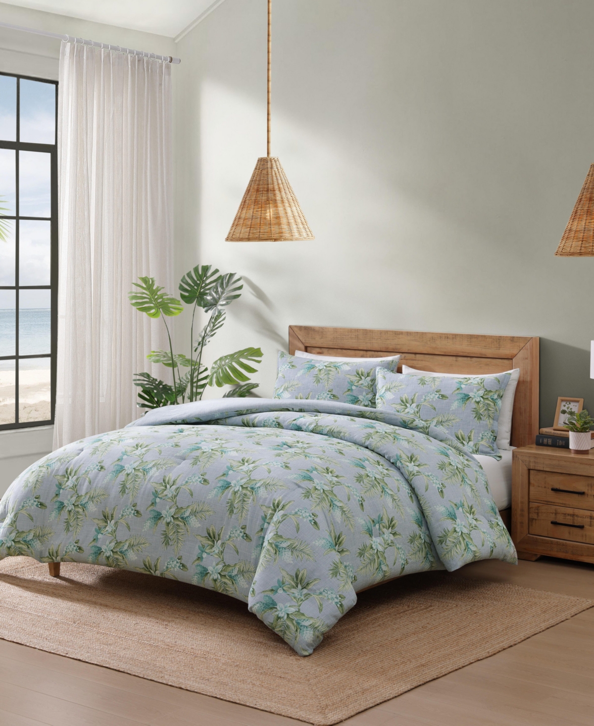 Tommy Bahama Floral Enchantment 3-Pc. Comforter Set, Full/Queen