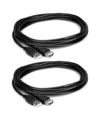 10' USB 2.0 "A" Male to "A" Female Extension Cable - 2-Pack