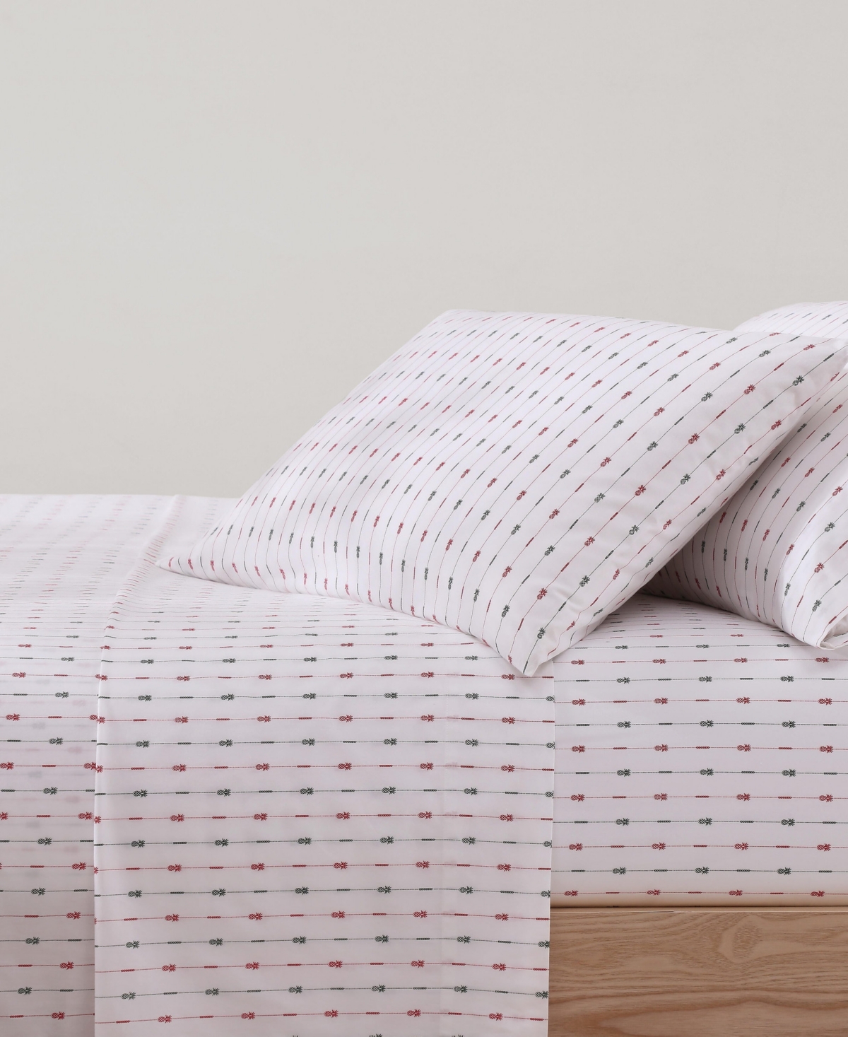 Tommy Bahama Printed Holiday 200-thread Count Cotton 4-pc. Sheet Set, Queen In White