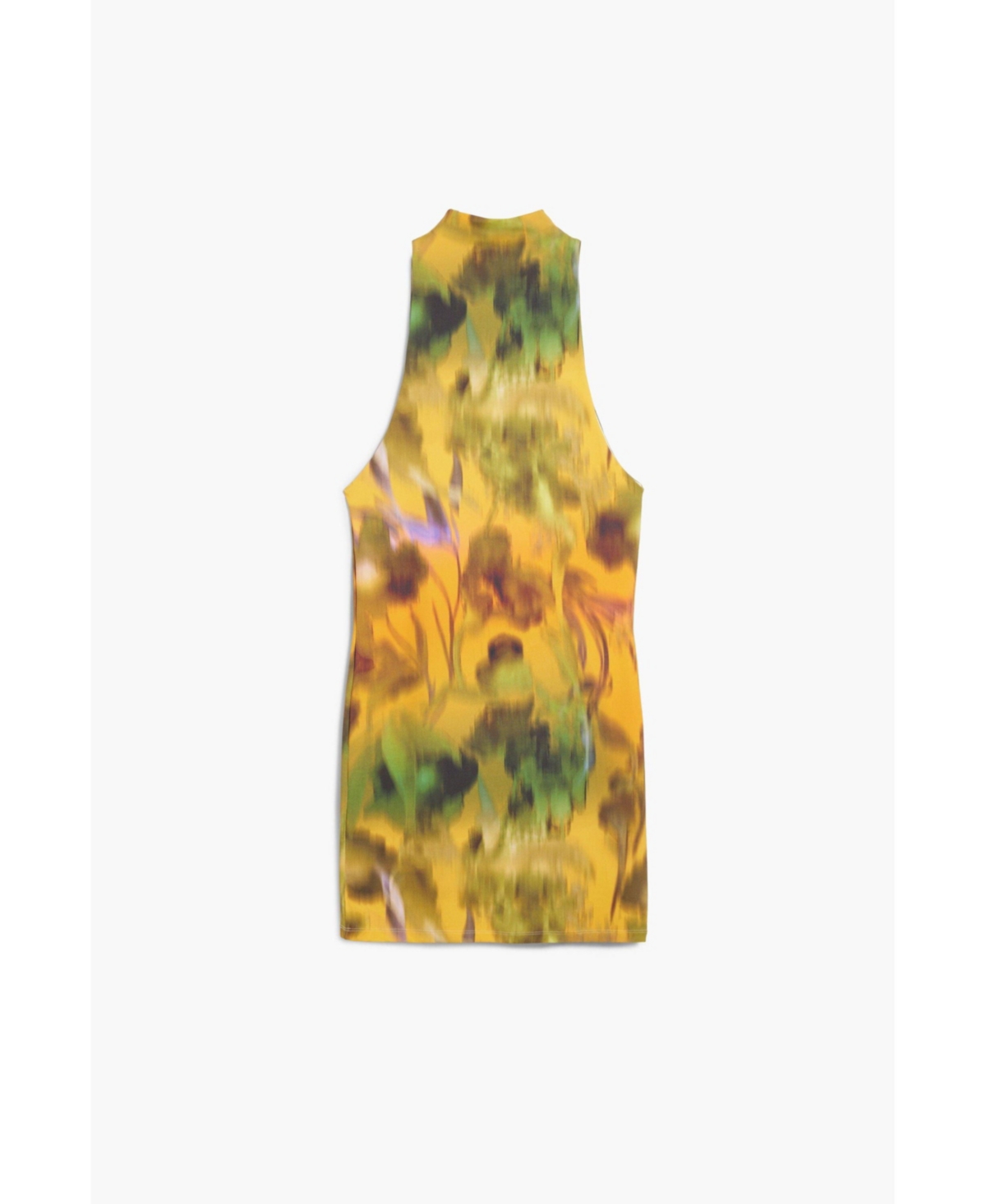 Desigual Printed Sleeveless Body-con Minidress In Green