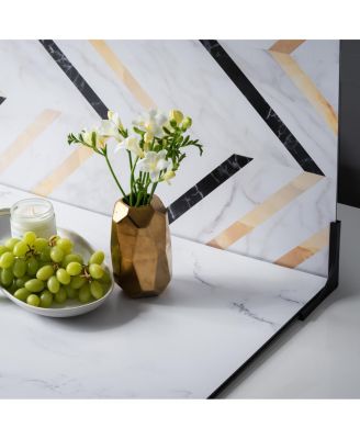 V-FLAT WORLD Duo Board - 24x24" Double Sided Surface Board (Single), Onyx Marble/Alpine Marble