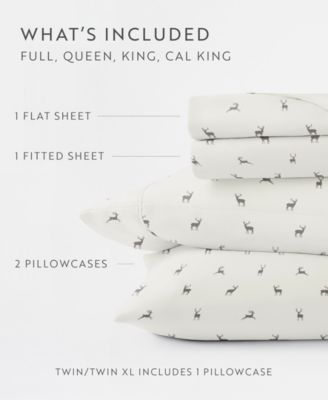 Holiday Pattern 4-Pc. Sheet Set, Full