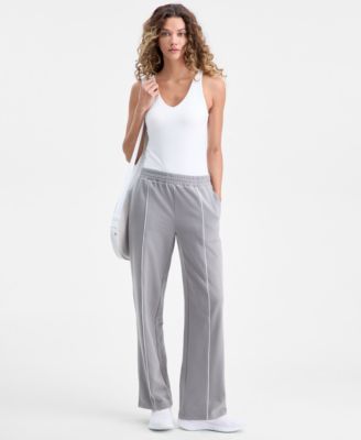 Women's Piping-Trim Fleece Pull-On Pants, Macy's Exclusive