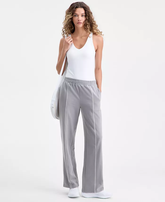 Women's Piping-Trim Fleece Pull-On Pants
