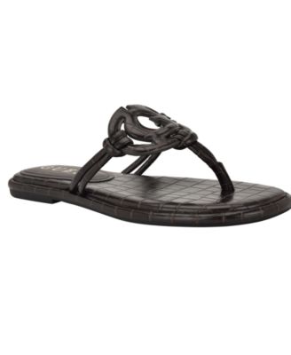 Women's Saime Embellished G Cutout Flat Thong Sandals