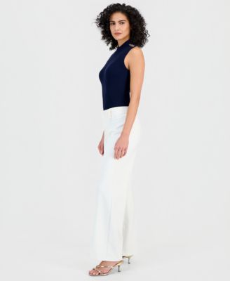 Women's High-Rise Wide-Leg Ankle Pants