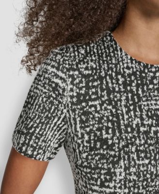 Women's Short Sleeve Crewneck Shift Dress