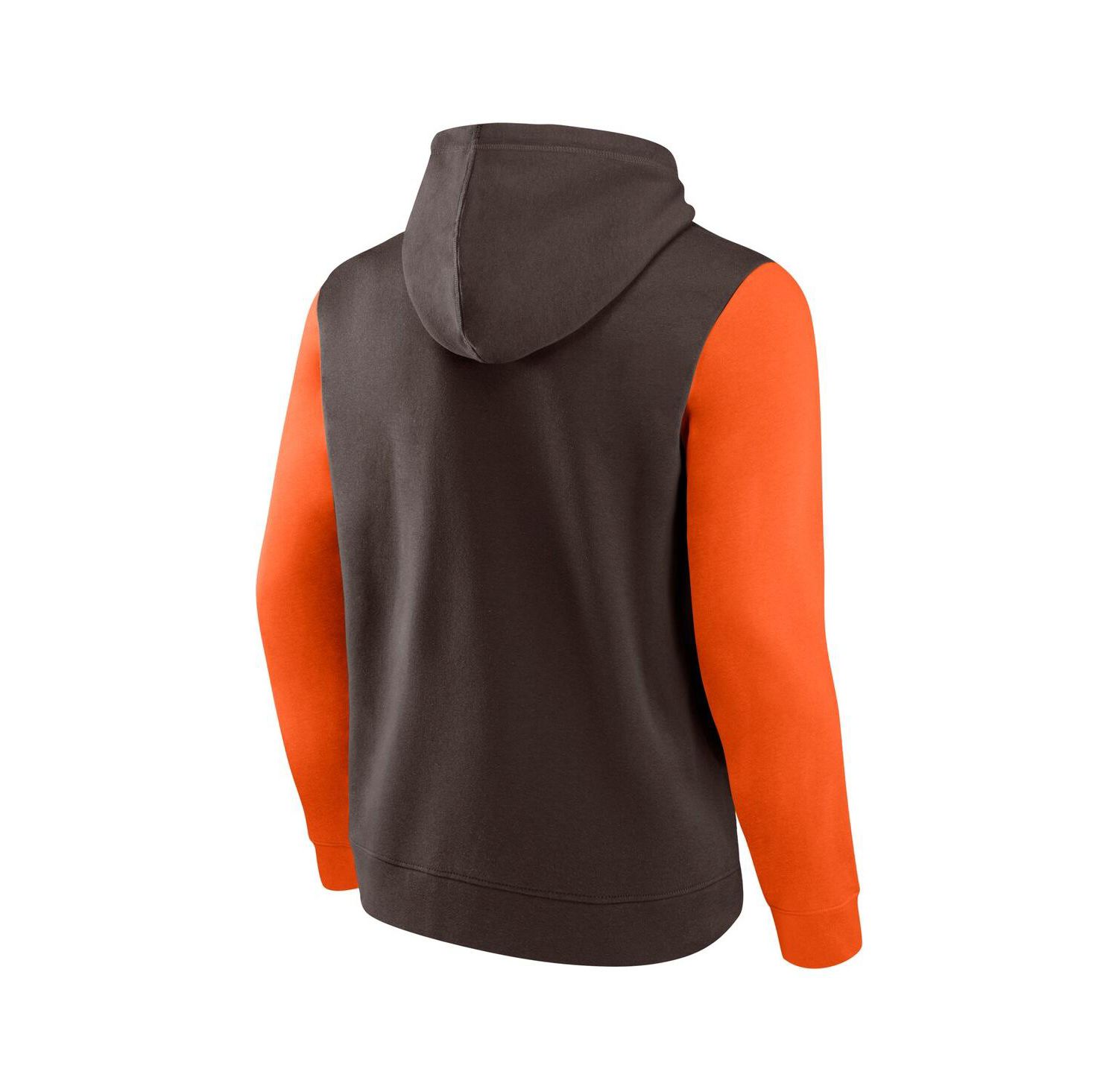 Men's Brown/Orange Cleveland Browns Fleece Pullover Hoodie