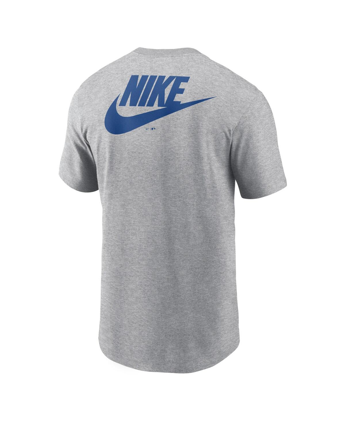 Nike Men's Heather Gray Toronto Blue Jays Cooperstown Collection Large Logo 2-hit T-shirt In Gray