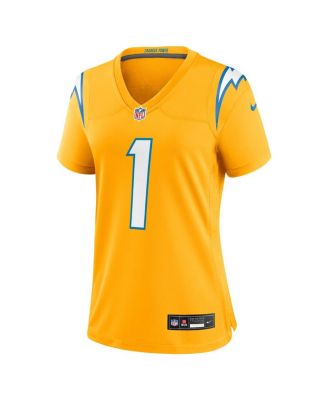 Women's Quentin Johnston Gold Los Angeles Chargers Alternate Charger Power Game Jersey