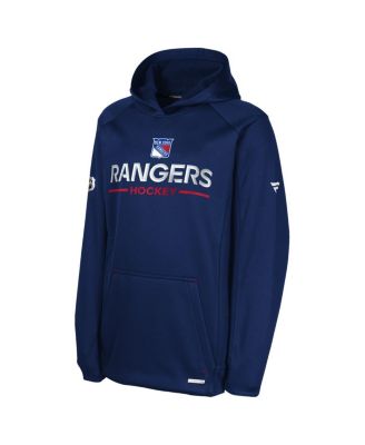 Big Boys and Girls Navy New York Rangers Authentic Pro Rink Raglan Hoodie