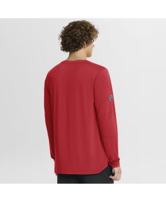 Men's Red Chicago Blackhawks Authentic Pro Centennial Rink Tech Long Sleeve T-Shirt