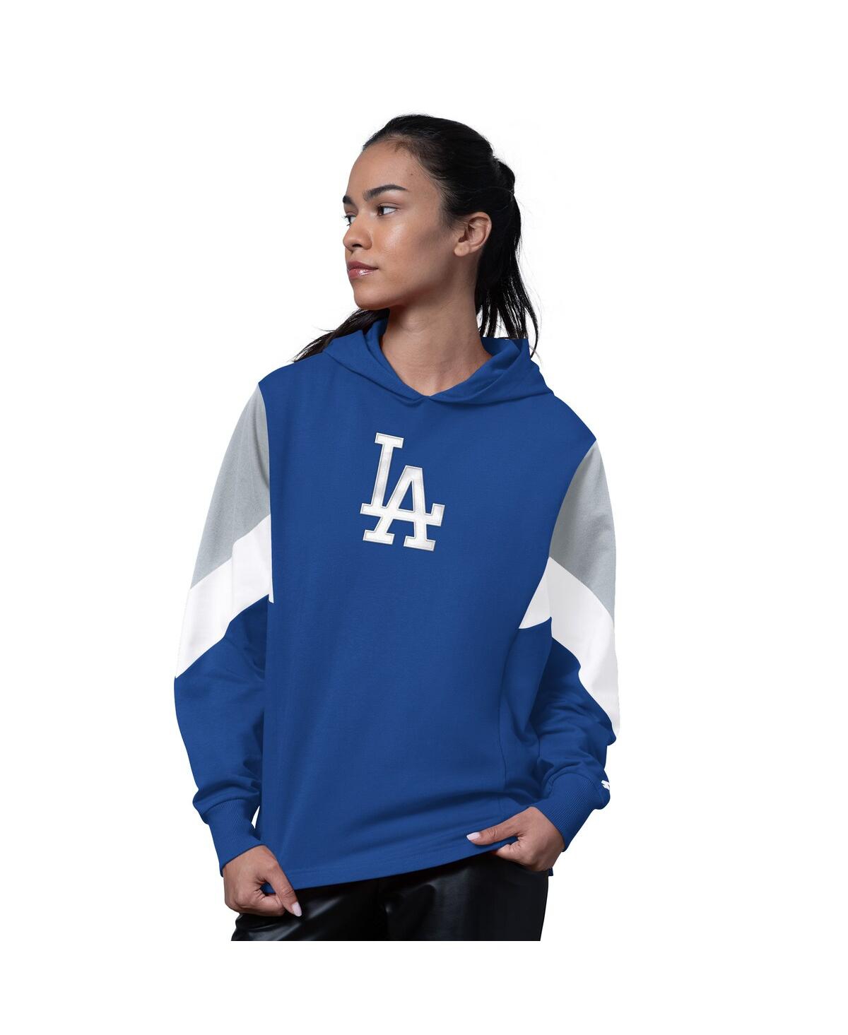 Starter Women's Royal Los Angeles Dodgers Scrimmage Pullover Hoodie In Blue