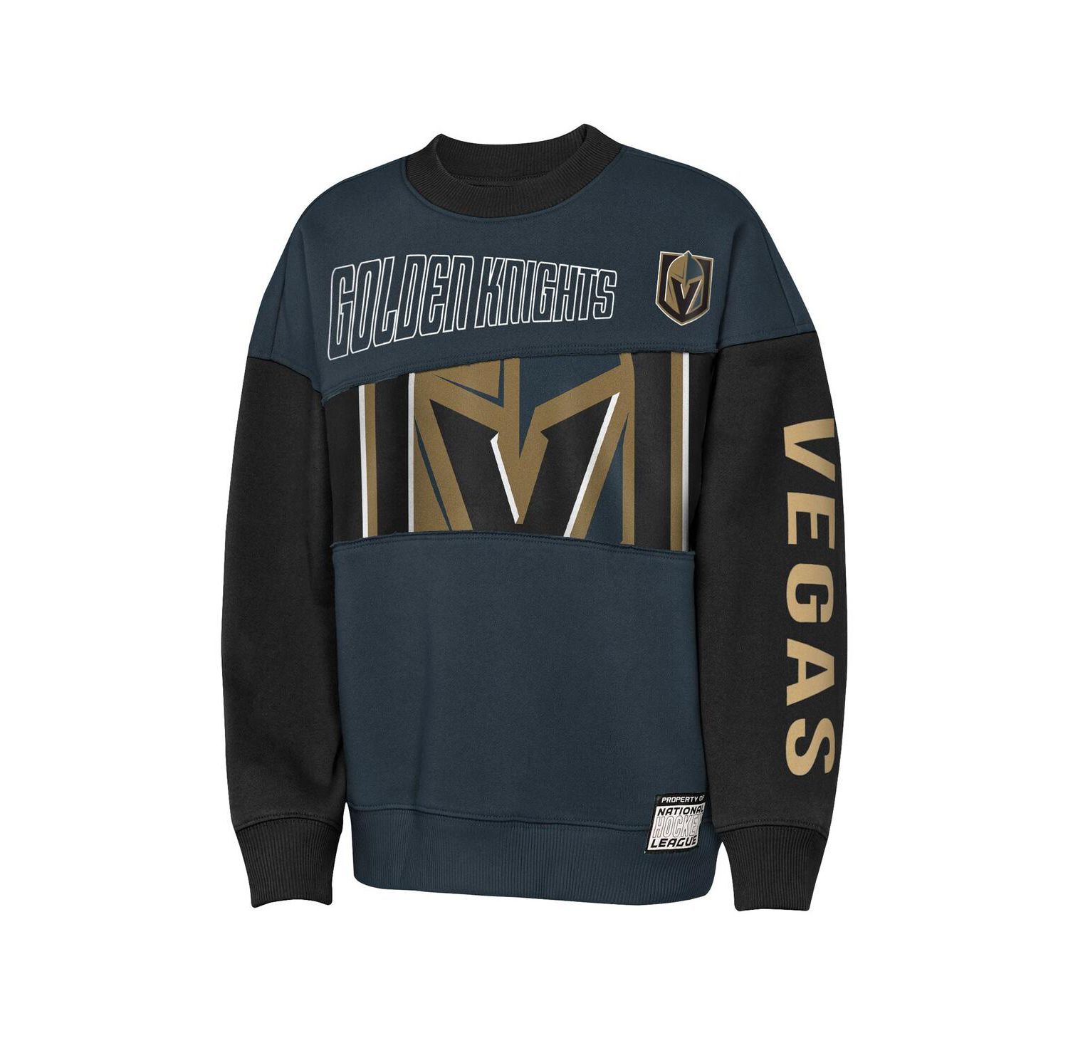 Big Boys and Girls Steel/Black Vegas Golden Knights Impact Player Sweatshirt