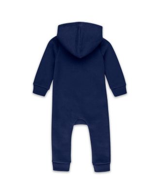 Baby Boys and Girls Newborn Navy Dallas Cowboys Hooded Fleece Coverall
