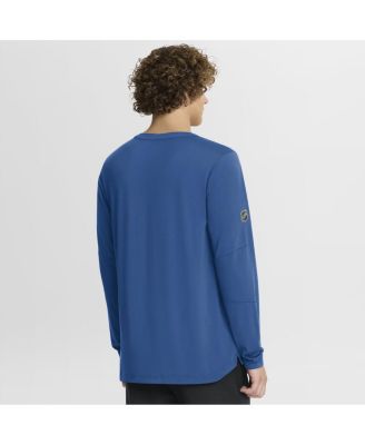 Men's Blue New York Rangers Authentic Pro Rink Centennial Tech Long Sleeve T-Shirt