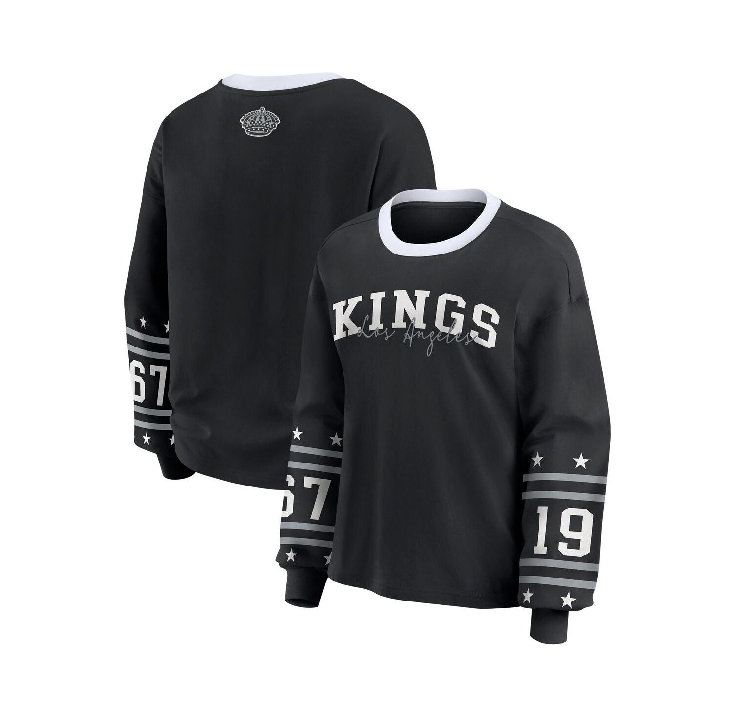 Women's Black Los Angeles Kings Long-Sleeve Sport T-Shirt