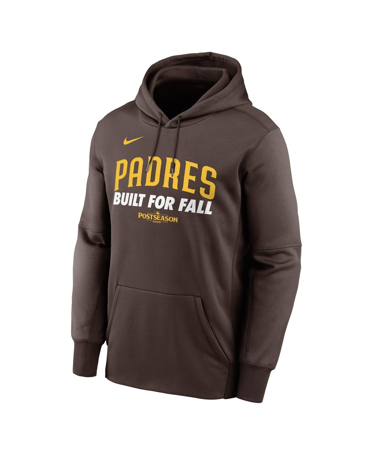 Nike Men's Brown San Diego Padres 2025 Mlb Postseason Authentic Collection Therma Fleece Hoodie In Brown