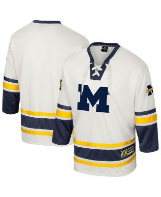 Colosseum - Men's Cream Michigan Wolverines Puck Proud Fashion Hockey Jersey